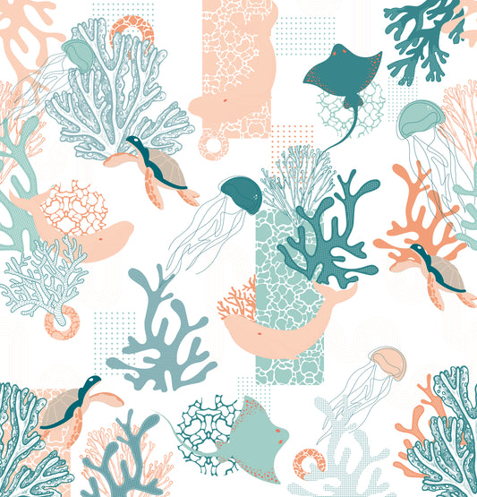 Algo "Petit Mousse" Wallpaper - Pretty blue green