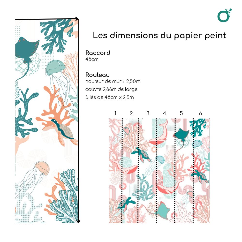 Algo "Petit Mousse" Wallpaper - Pretty blue green