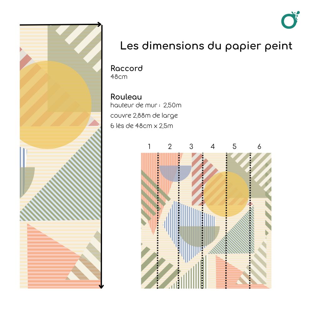 Papier-Peint Algo " Douce Géométrie " - Blanc Beluga