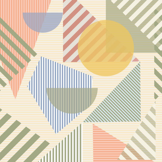 Algo "Sweet Geometry" Wallpaper - Beluga White