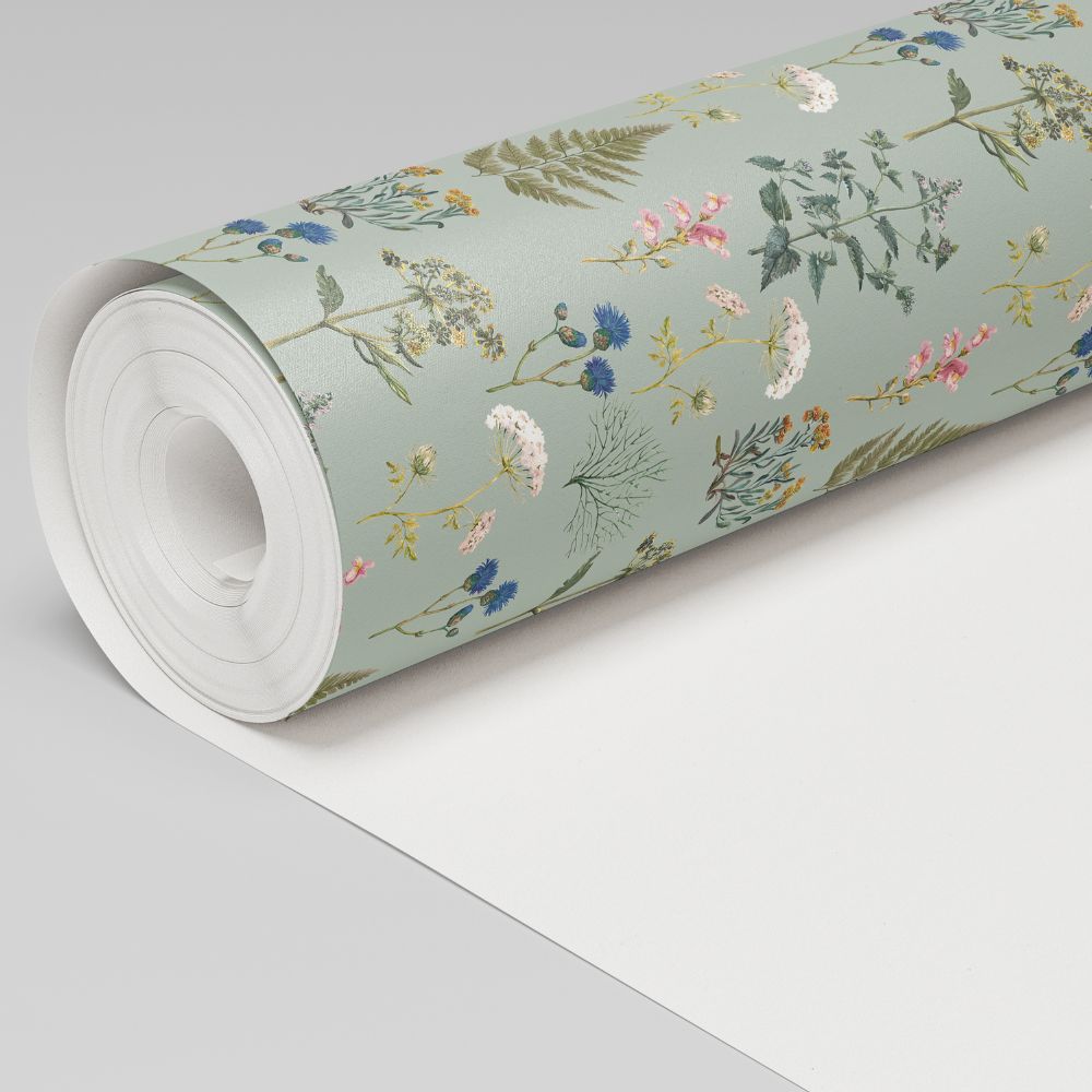 Algo "Royal Botany" Wallpaper - 5 strips - soothing sea green