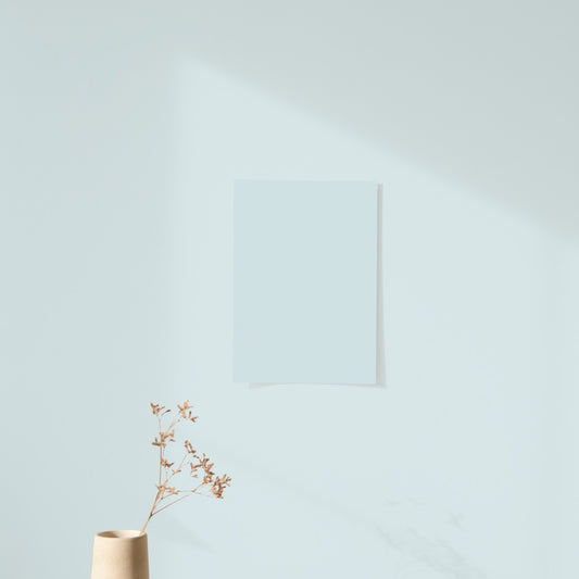 Sky Blue Watercolor Color Chart Sample