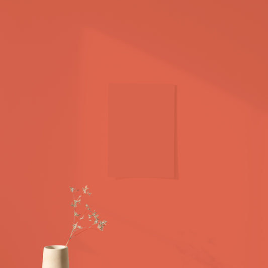 Koral Orange Color Chart Sample