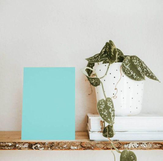 Sing in the Shower Blue Color Chart Sample