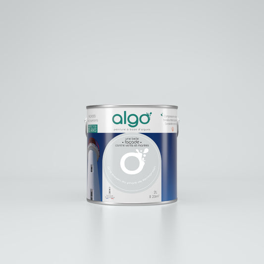 Exterior facade paint Algo Grey - based on scallops Medium grey from the Kermorvan Lighthouse