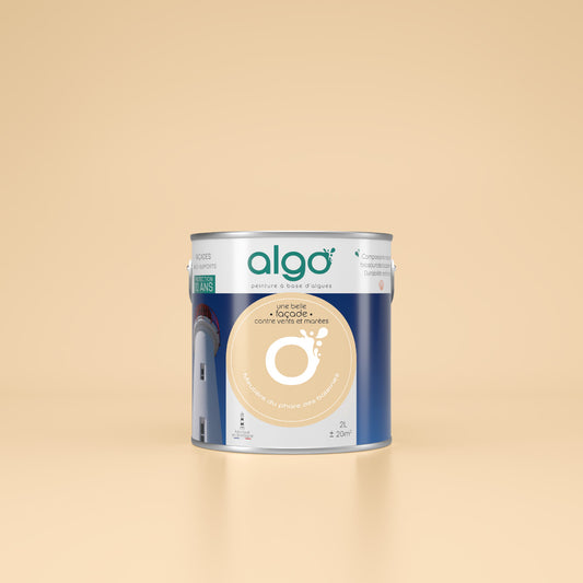 Exterior facade paint Algo Yellow - based on scallops Meulière from the Phare des Baleines