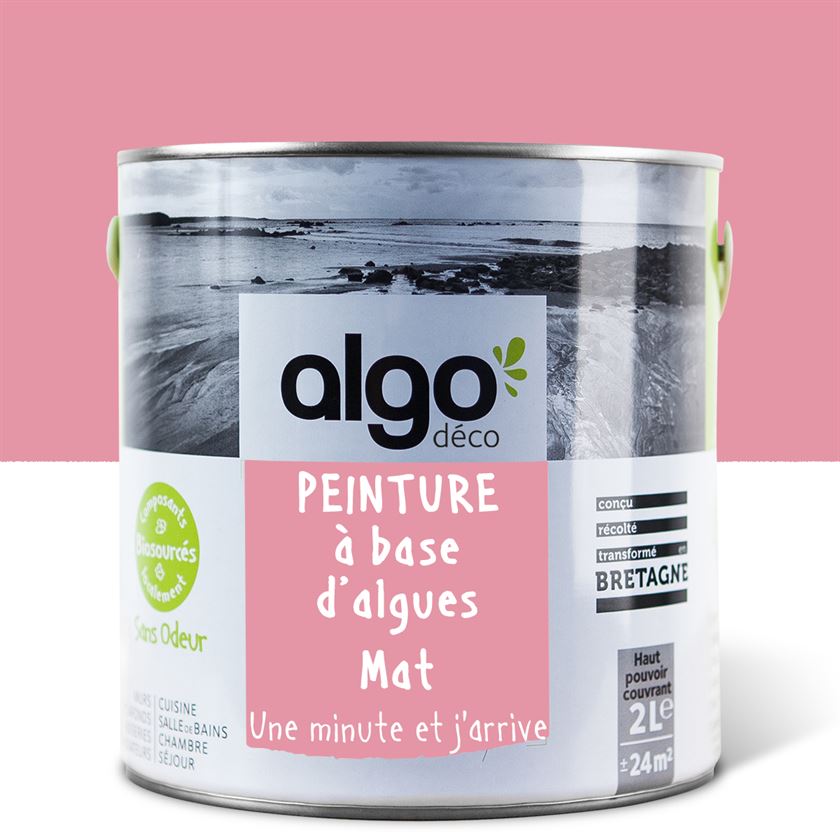 Peinture écologique Algo - Rose Une minute et j'arrive