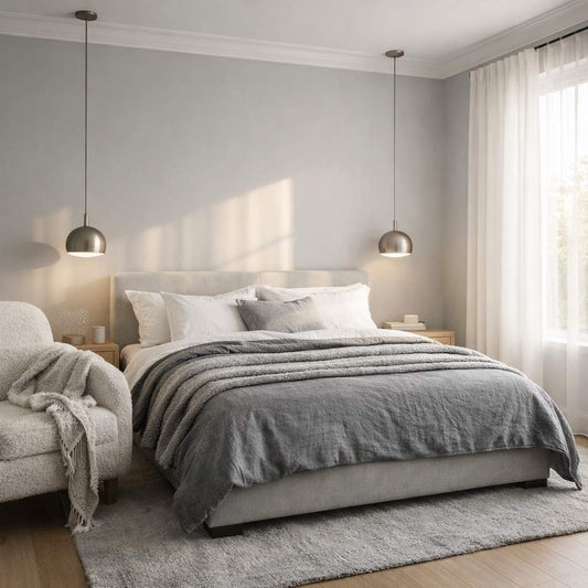 Nos astuces pour une chambre grise et blanche moderne