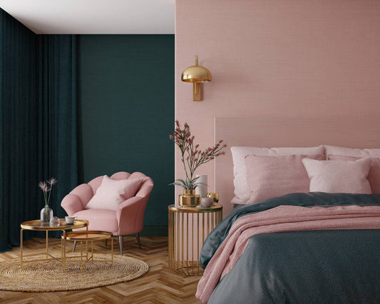 Utiliser le gris et le rose dans une chambre