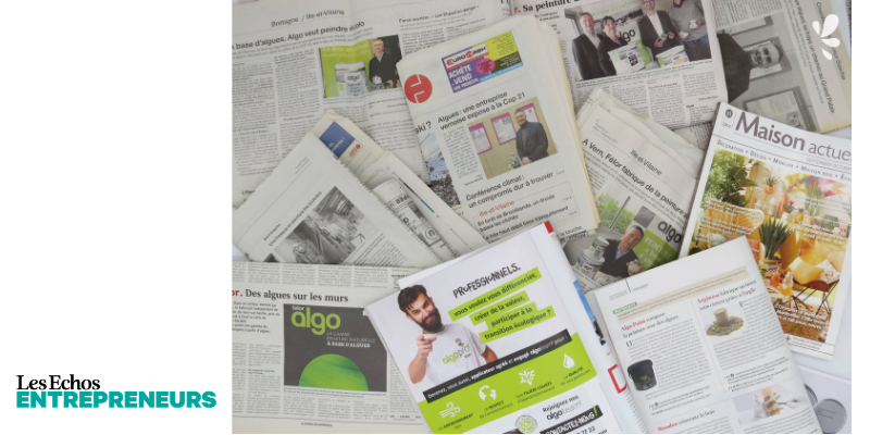 07/11/2020 - LES ÉCHOS ENTREPRENEURS - " Algo Paint met des coquilles Saint-Jacques dans ses peintures "