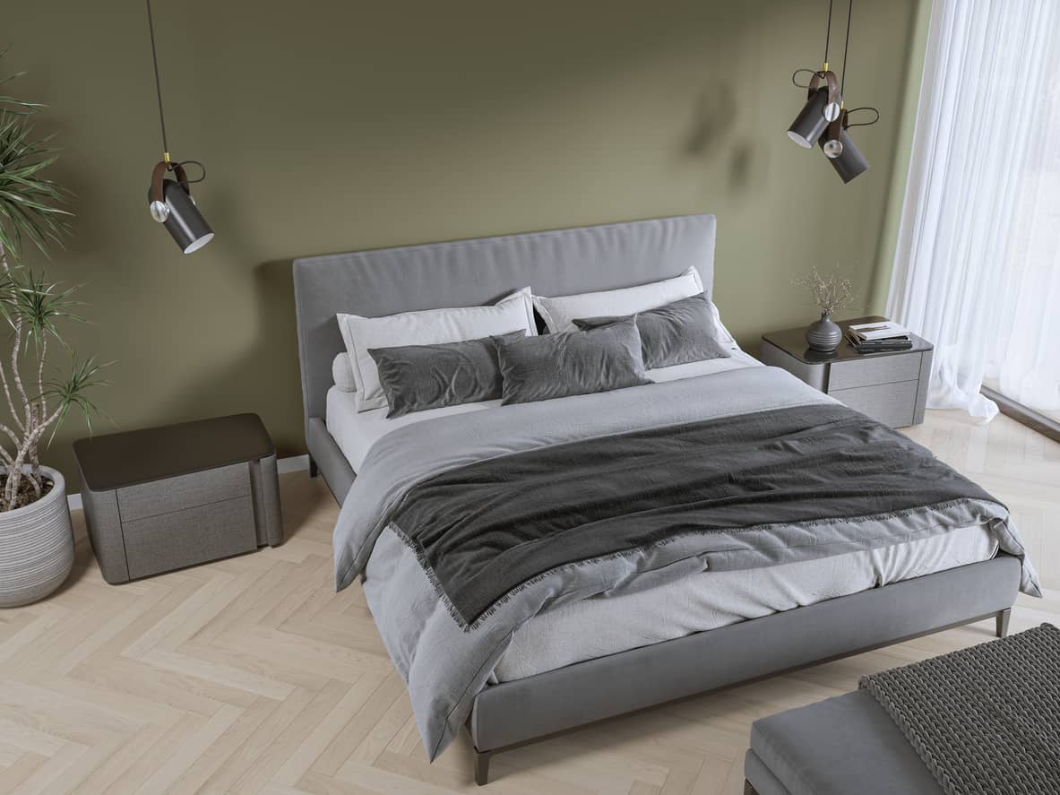 tendance déco : optez pour un pan de mur vert olive