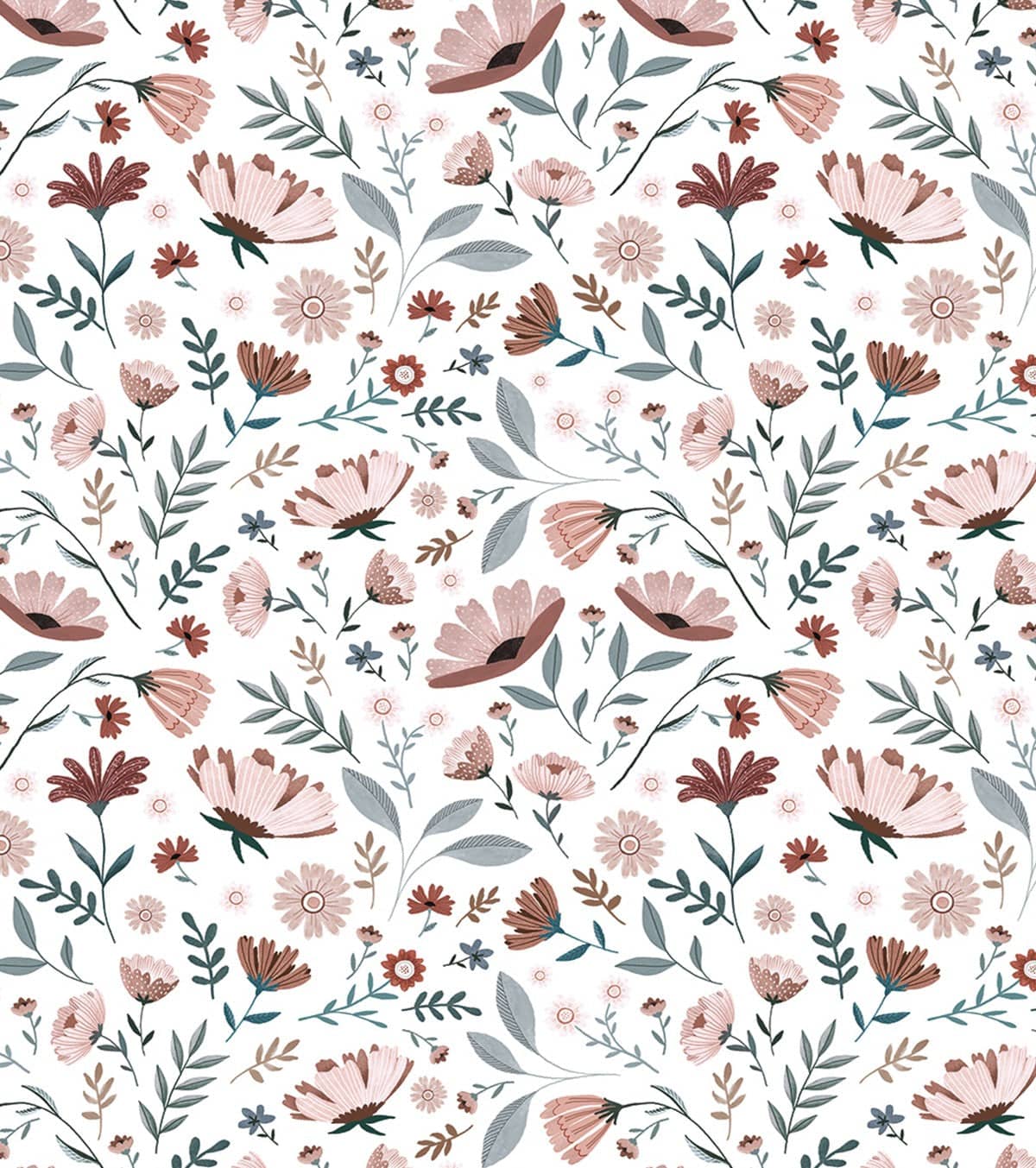 OCEAN FIELD - Papier peint enfant - Motif fleurs de l'océan