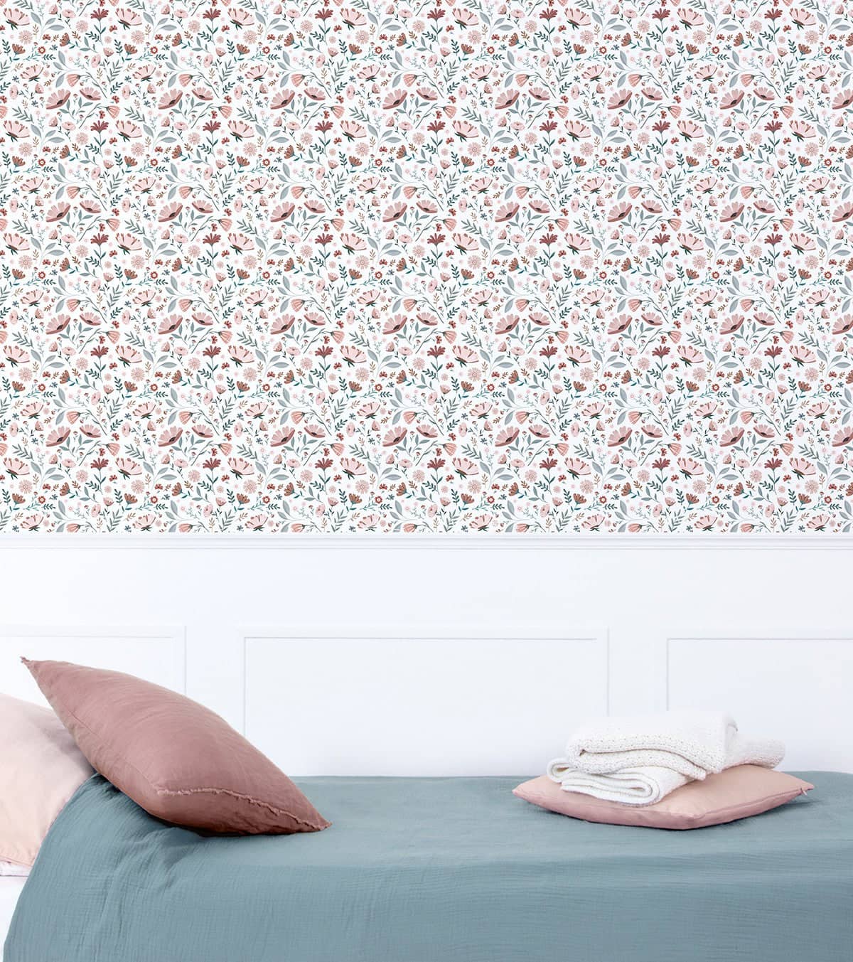 OCEAN FIELD - Papier peint enfant - Motif fleurs de l'océan