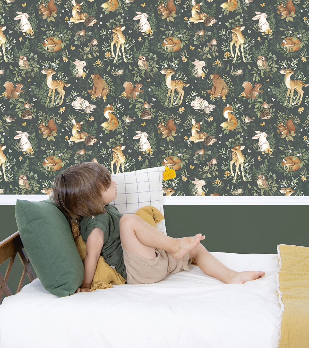 FOREST - Papier peint enfant - Motif animaux de la forêt