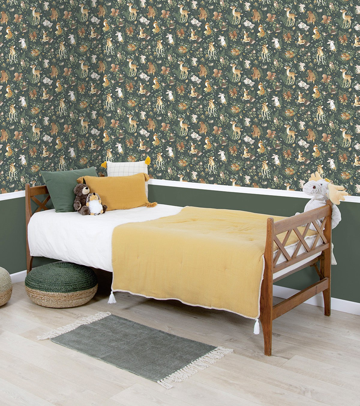 FOREST - Papier peint enfant - Motif animaux de la forêt