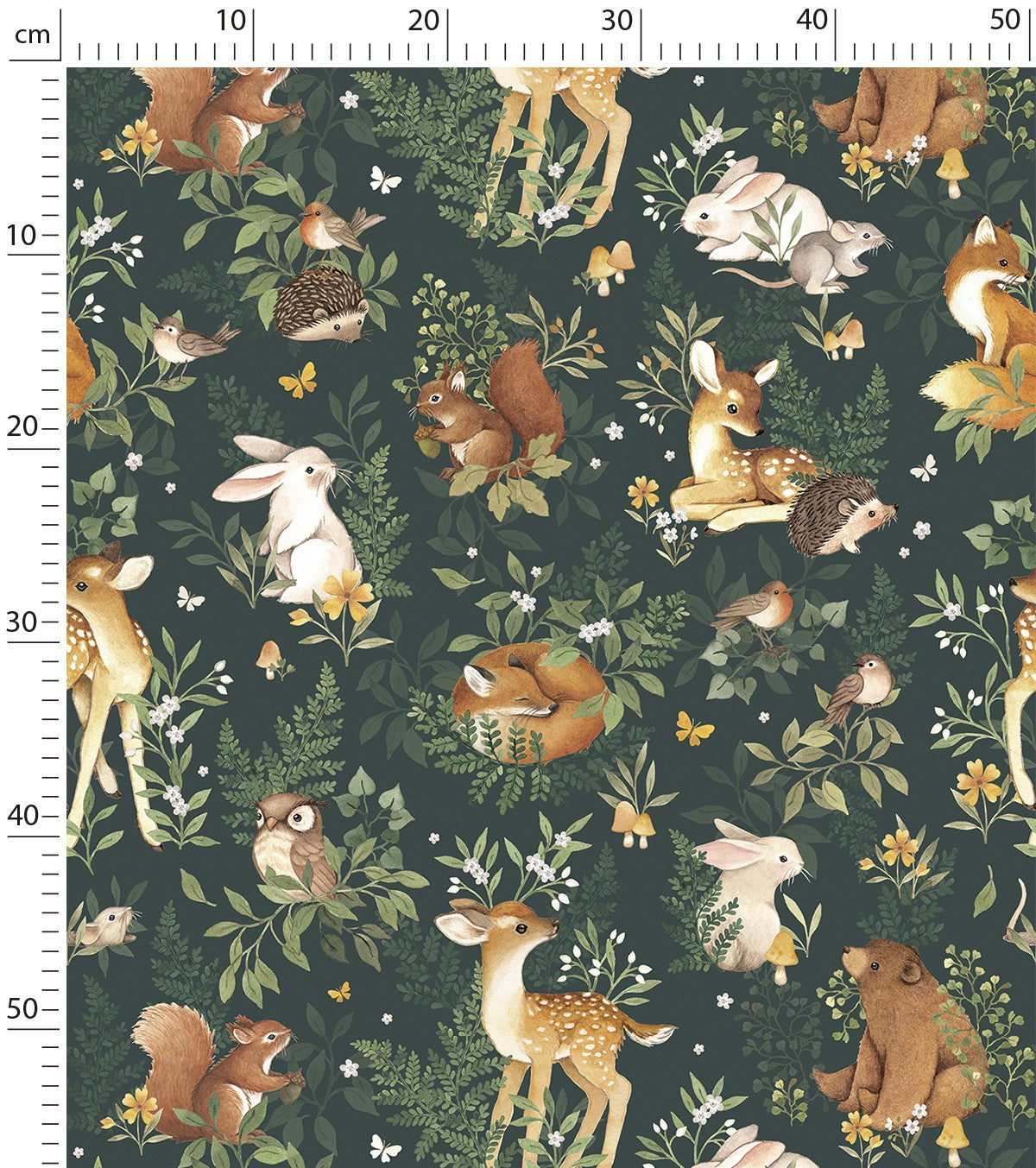 FOREST - Papier peint enfant - Motif animaux de la forêt