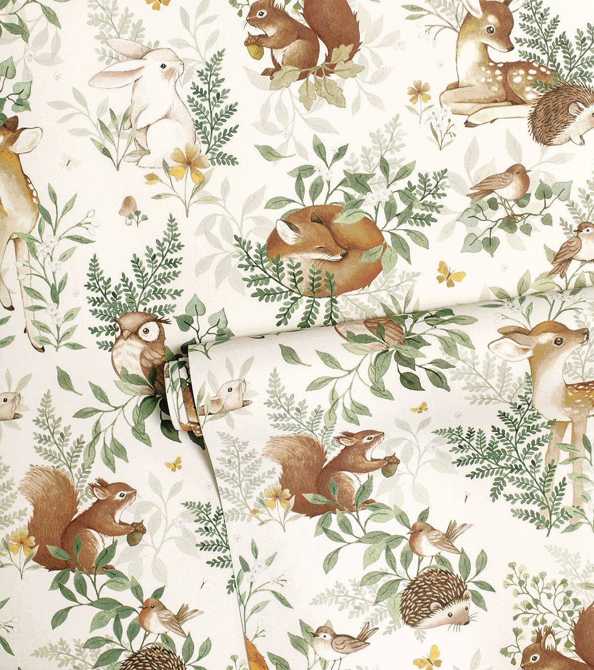 FOREST - Papier peint enfant - Motif animaux de la forêt