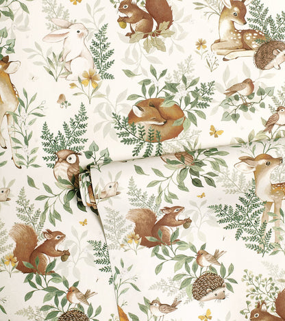 FOREST - Papier peint enfant - Motif animaux de la forêt