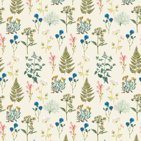 Papier-Peint Algo " Botanique Royale " - 5 lés - Blanc Beluga