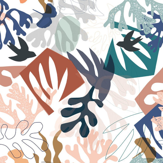 Papier-Peint Algo " Comme Matisse " - Terracotta Ponziane