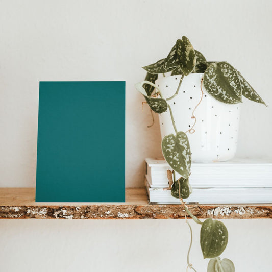 Emerald Blue Color Chart Sample