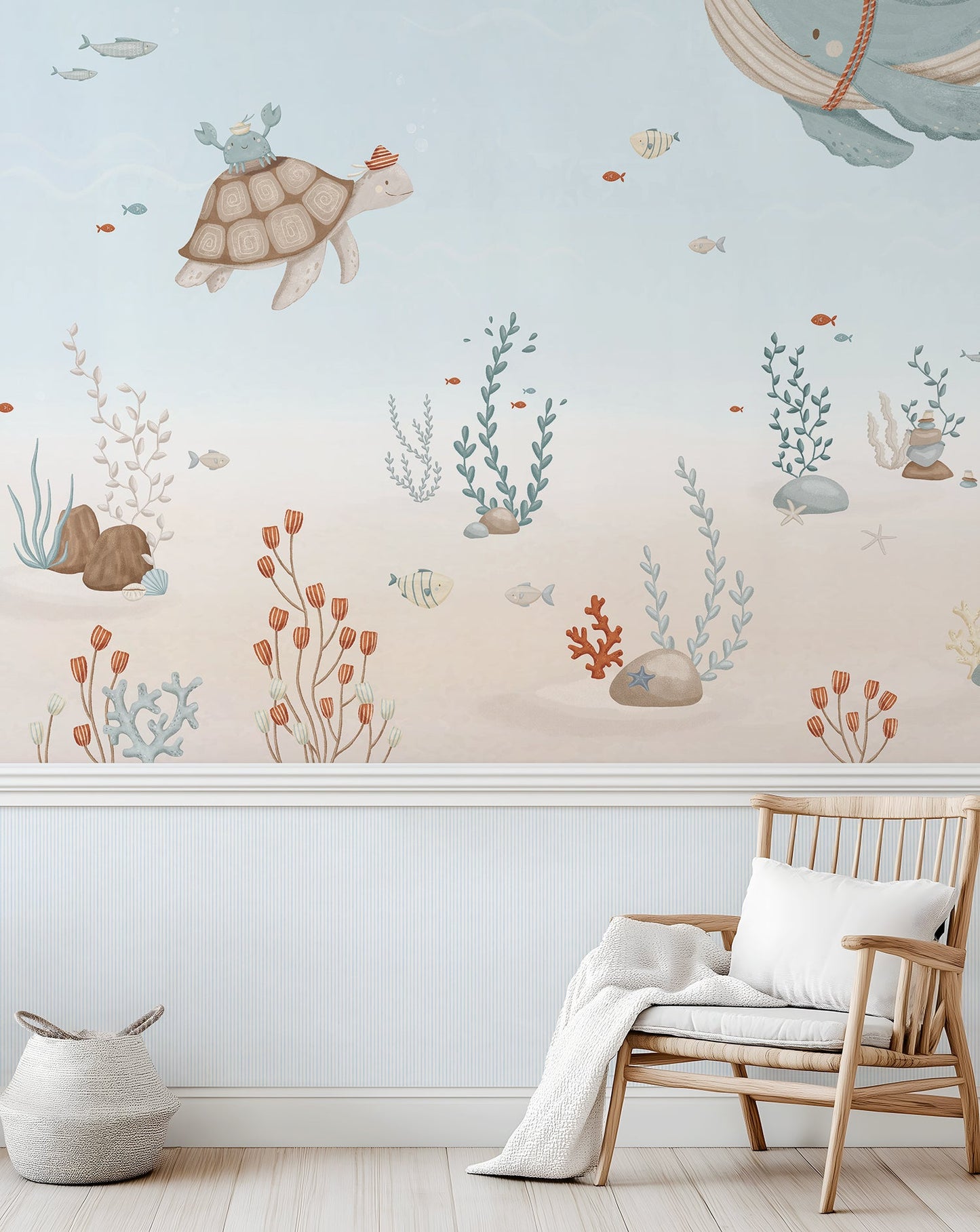 LOTAN - Papier peint panoramique - Fonds marins, les baleines