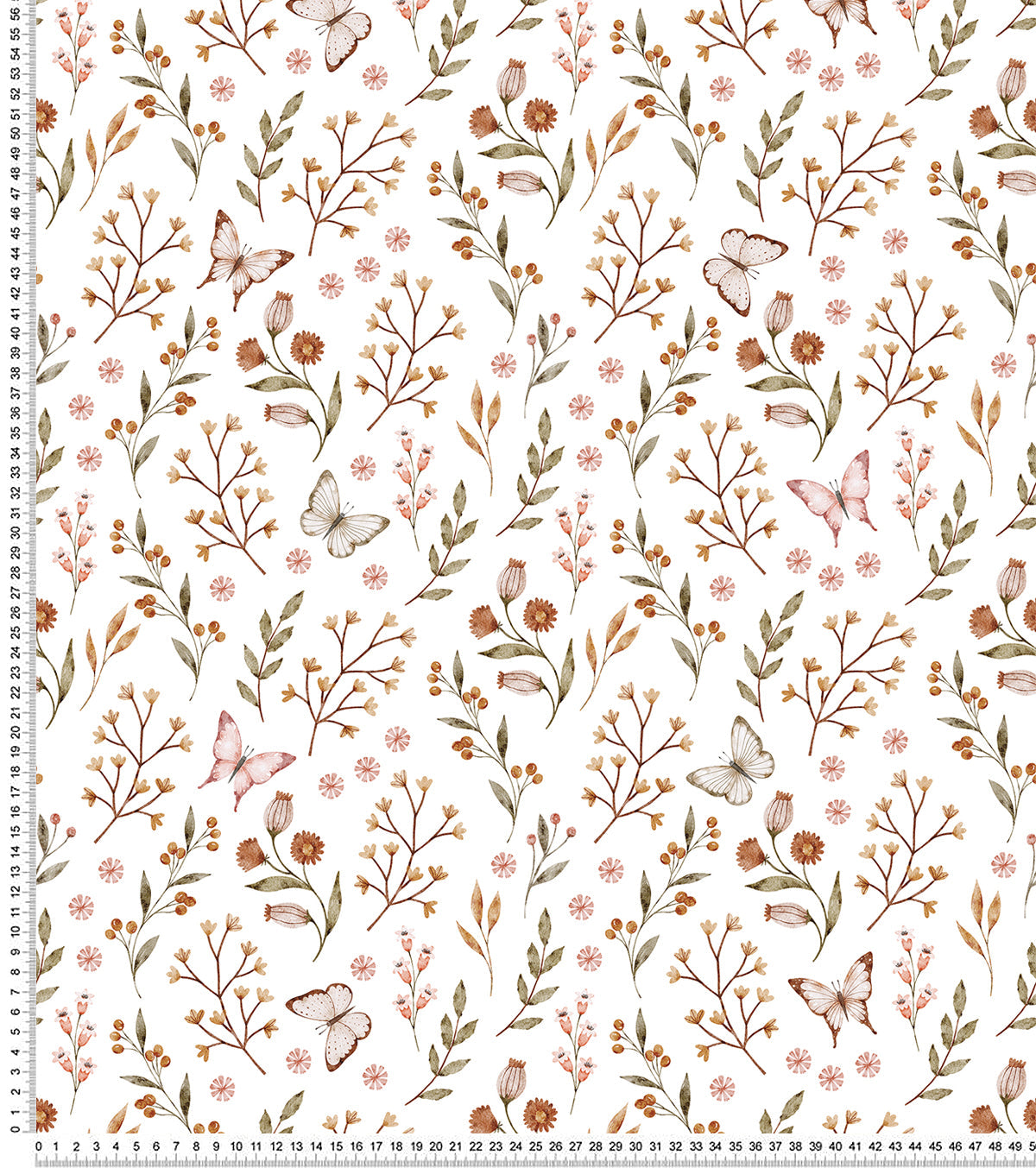 COCCINELLA - Papier peint enfant - Papillons et fleurs