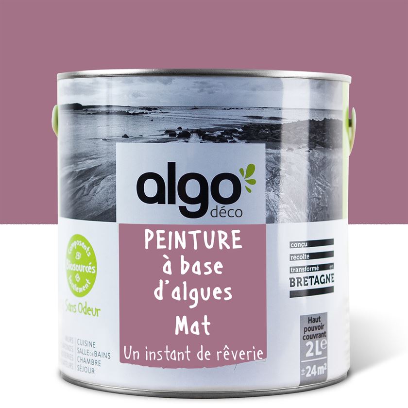 Peinture écologique Algo - Rose Un instant de Rêverie