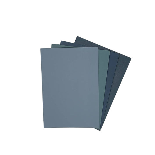 Blue green color chart sample